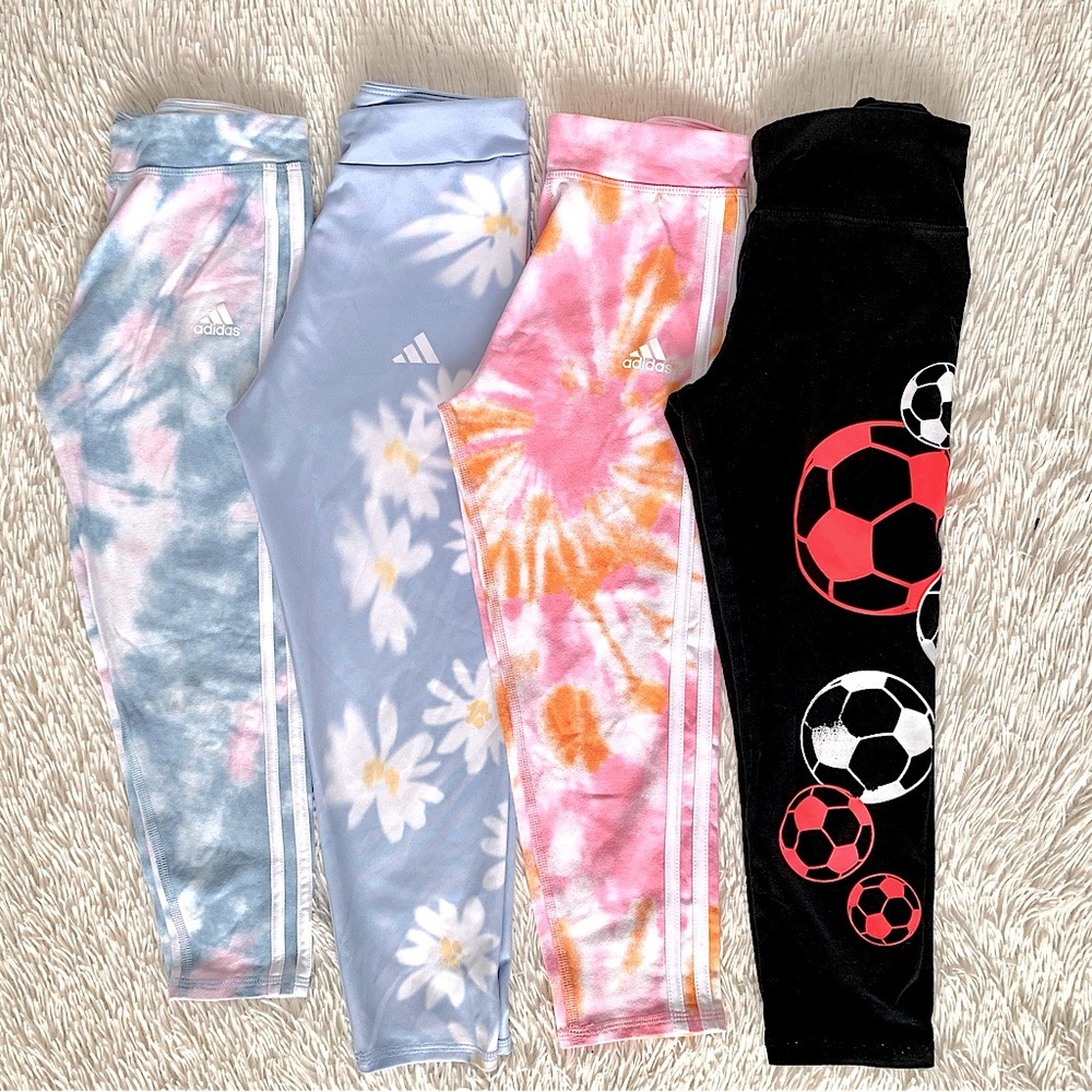 Adidas 4 Pairs of Capri Leggings Bundle •Size Medium or 10/12
